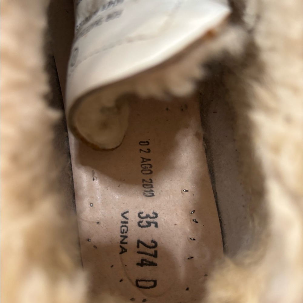 Golden Goose White and Cream Sherpa Lined Sneakers - Picture 7 of 13